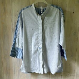 Mango striped button down shirt size XS